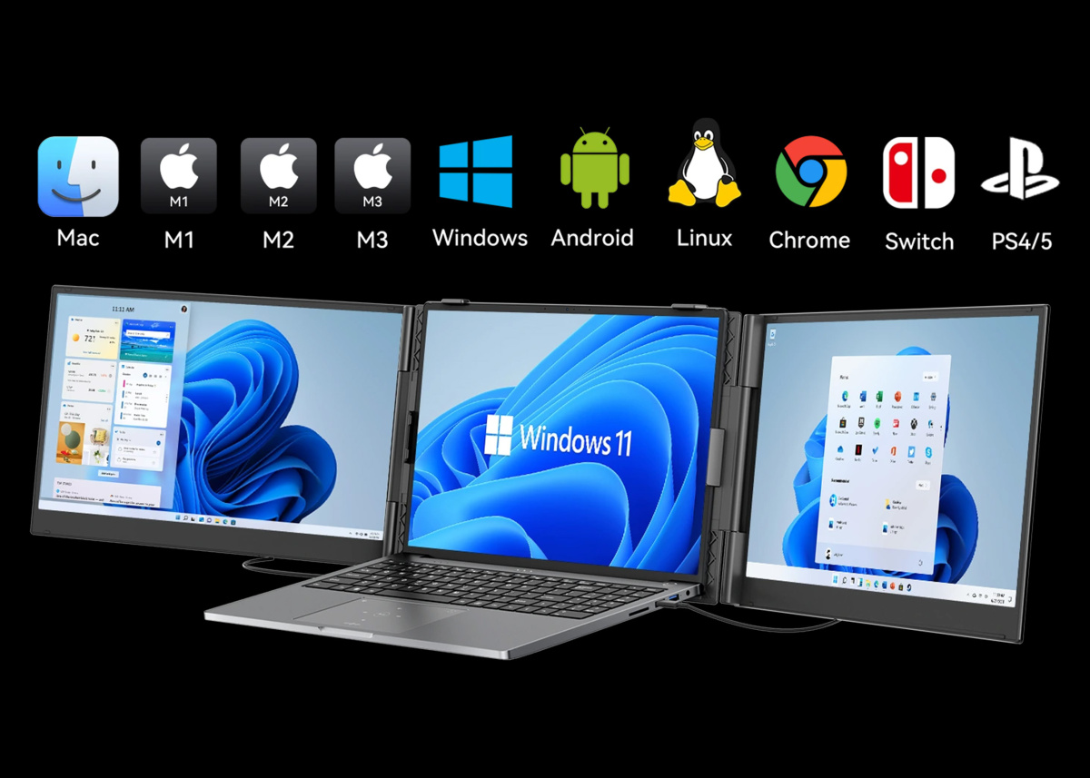Duální přídavný LCD monitor 15,3″ Blackview DCM8