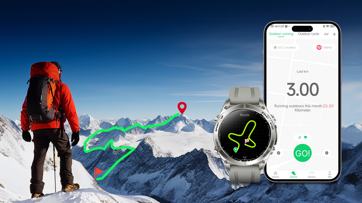 ALIGATOR Watch Maps GPS, stříbrné