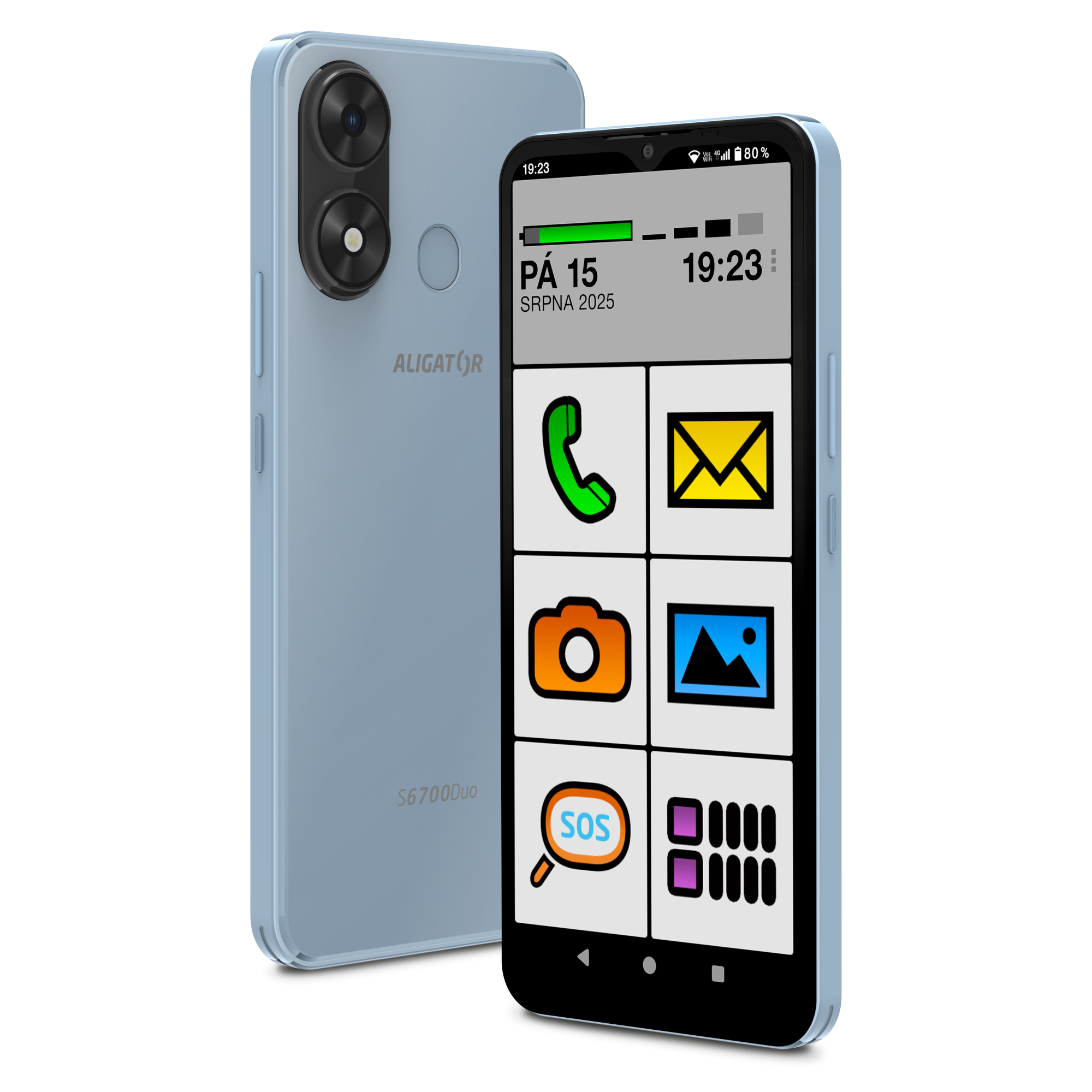 Mobilní telefon ALIGATOR S6700 SENIOR černý