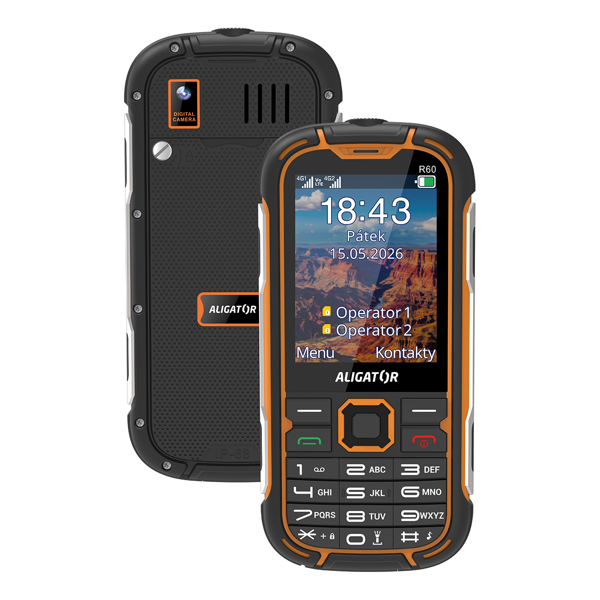 ALIGATOR R60 eXtremo černo-oranžový