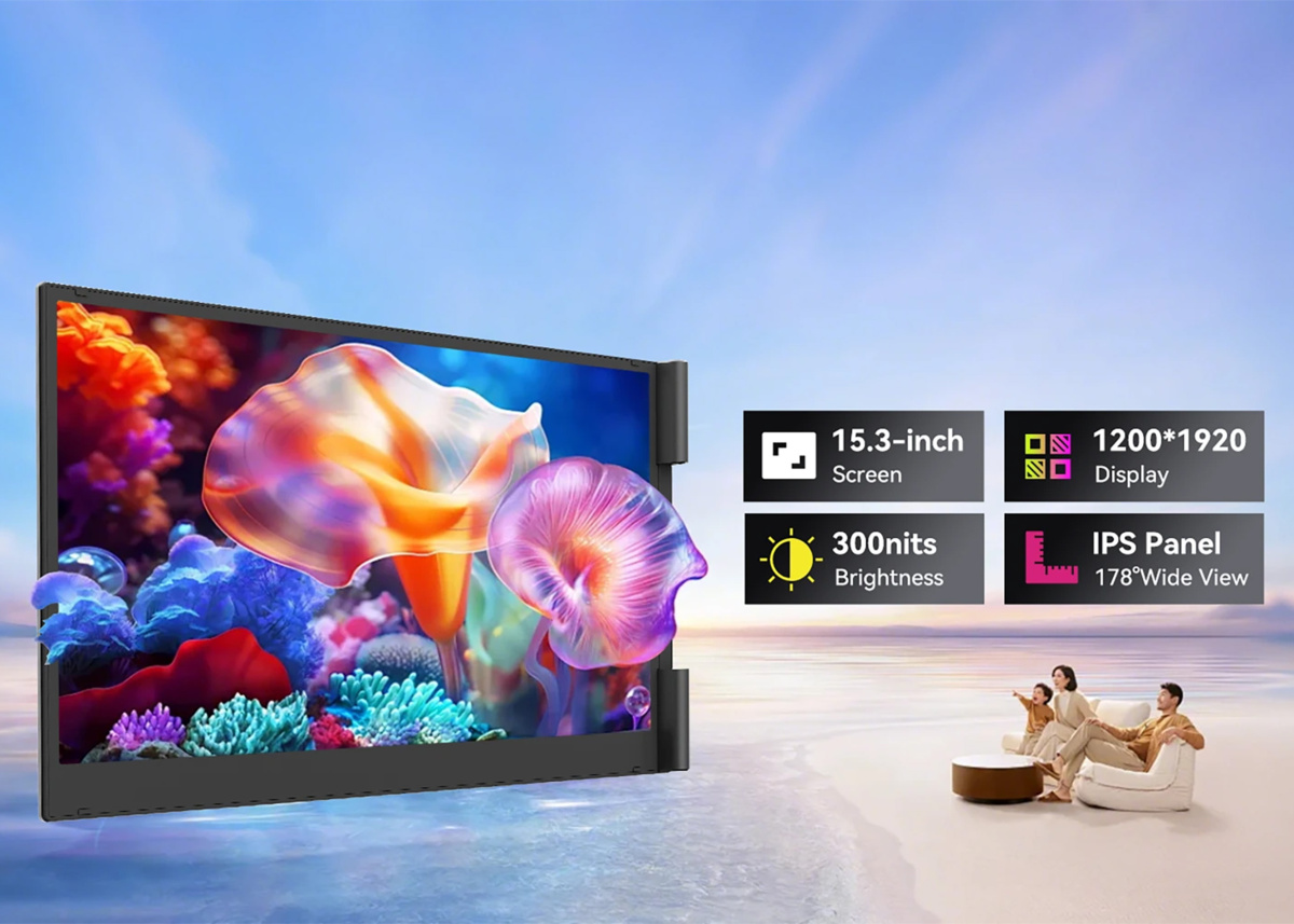 Duální přídavný LCD monitor 15,3″ Blackview DCM8