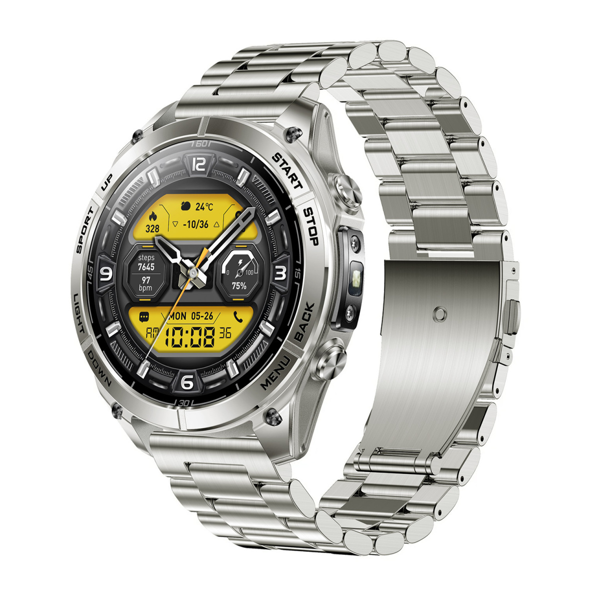 ALIGATOR Watch Maps GPS, stříbrné