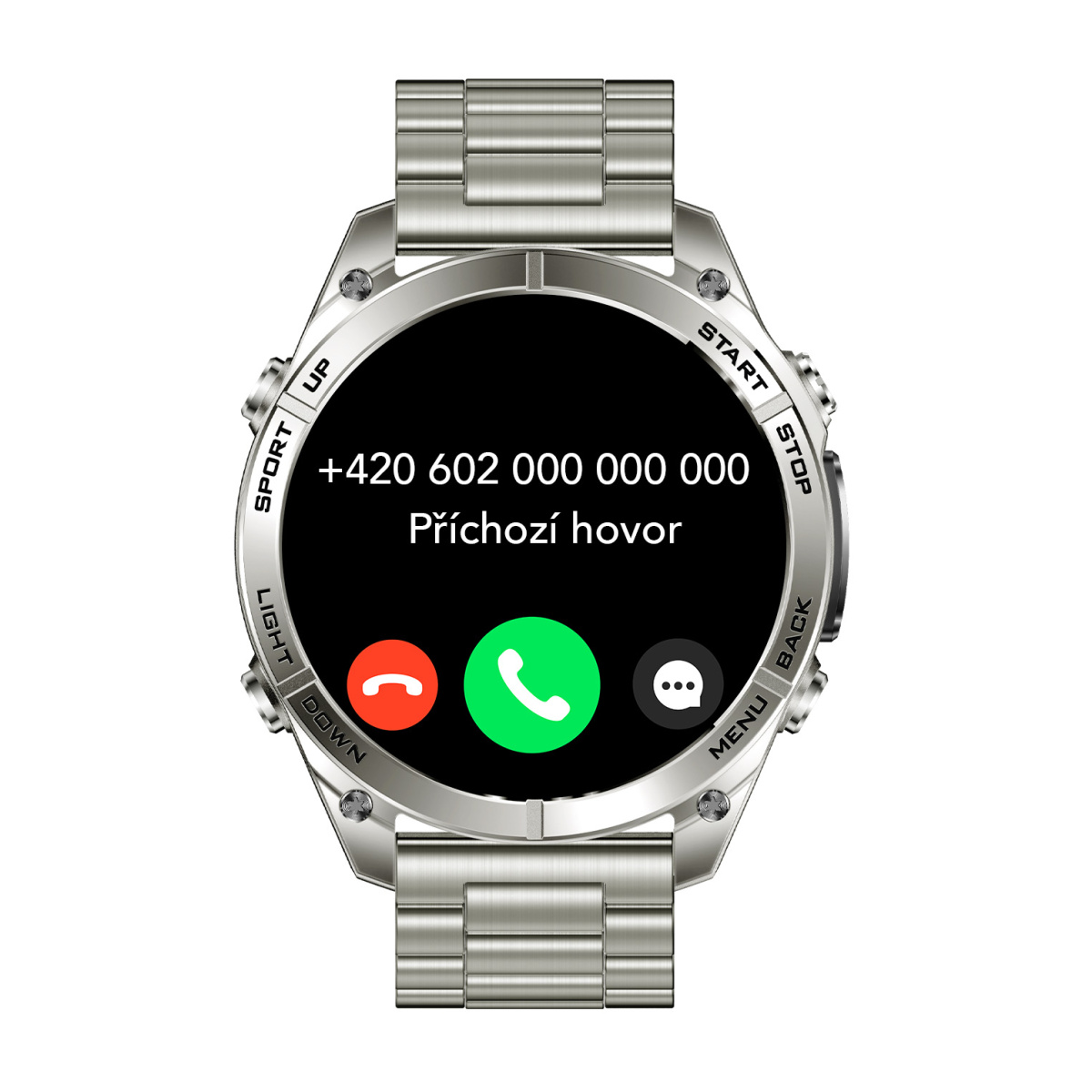 ALIGATOR Watch Maps GPS, stříbrné