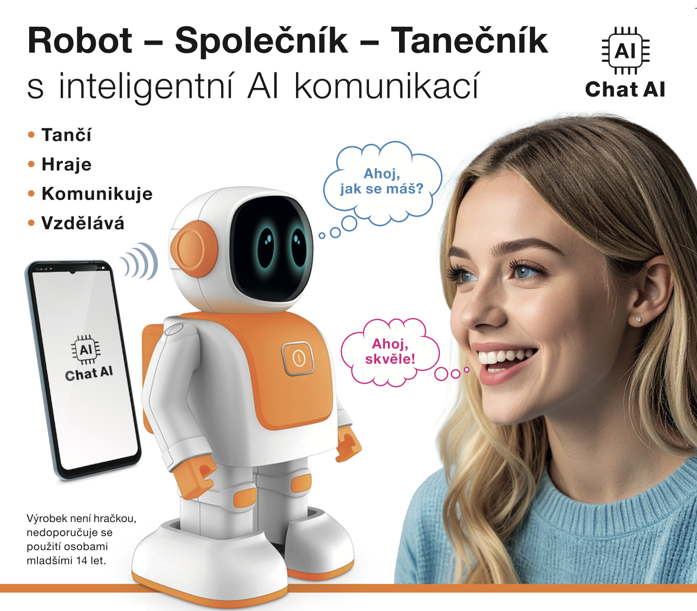 Reproduktor ALIGATOR Smart Dancing Robot, orange