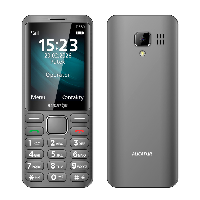 ALIGATOR D860 Dual sim titanový