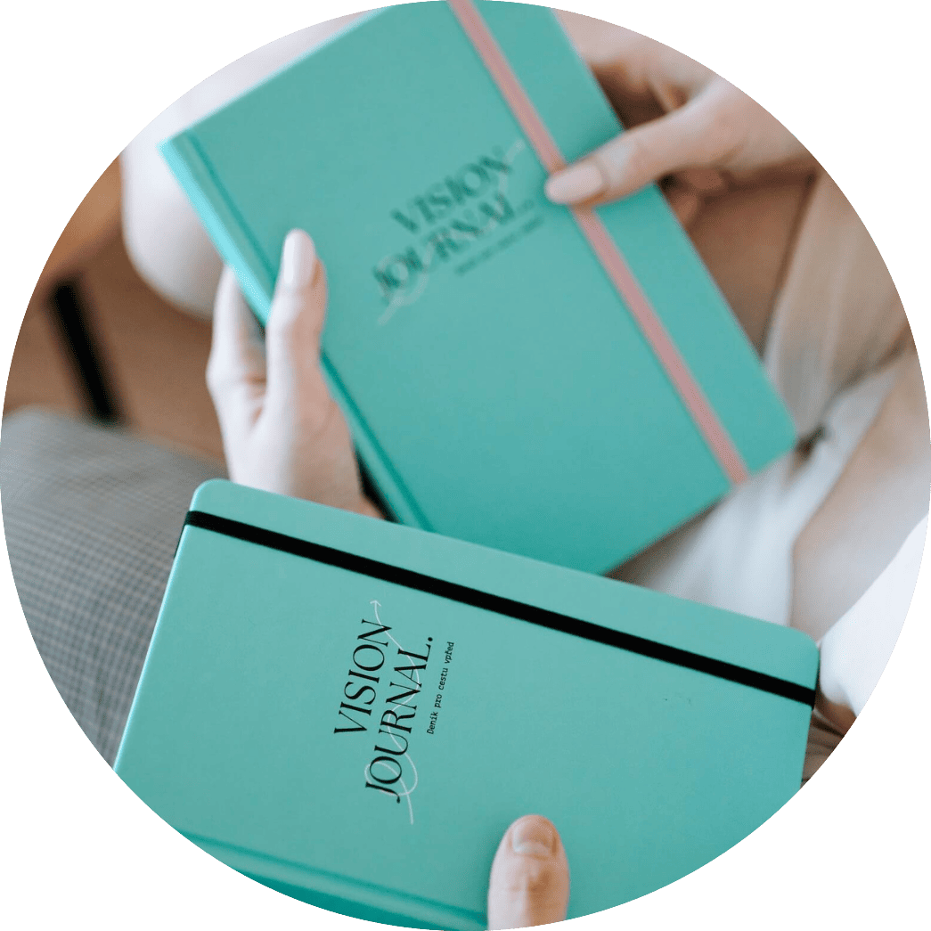 párový VISION JOURNAL - mint růžový, černý