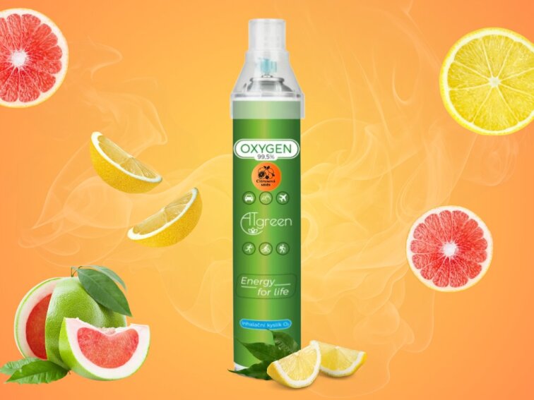 Inhalační Kyslík O2 (14L) 1 ks - Citrus mix - PL
