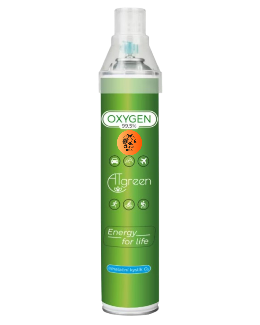 Inhalační Kyslík O2 (14L) 1 ks - Citrus mix - DE