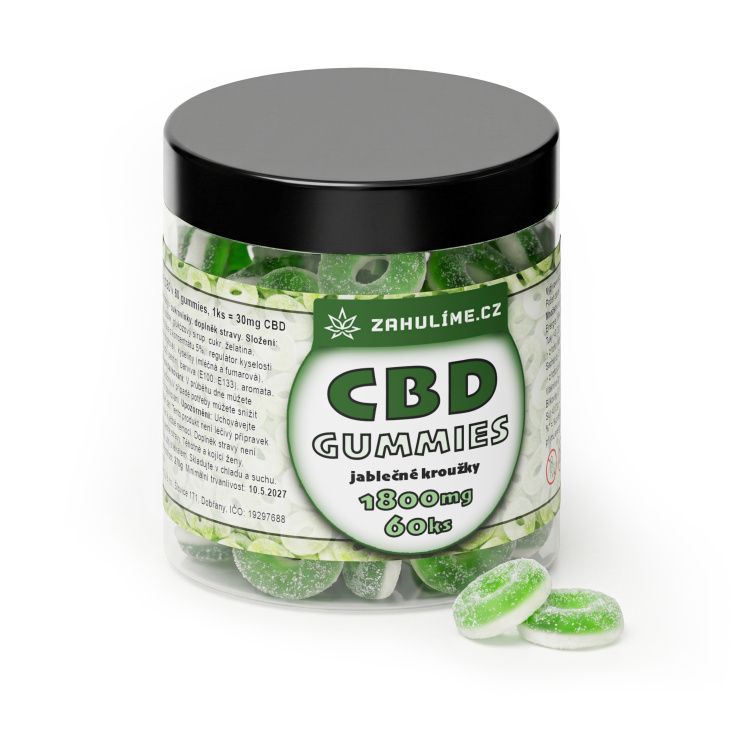 CBD Jablečné Kroužky 120ks (3600mg)
