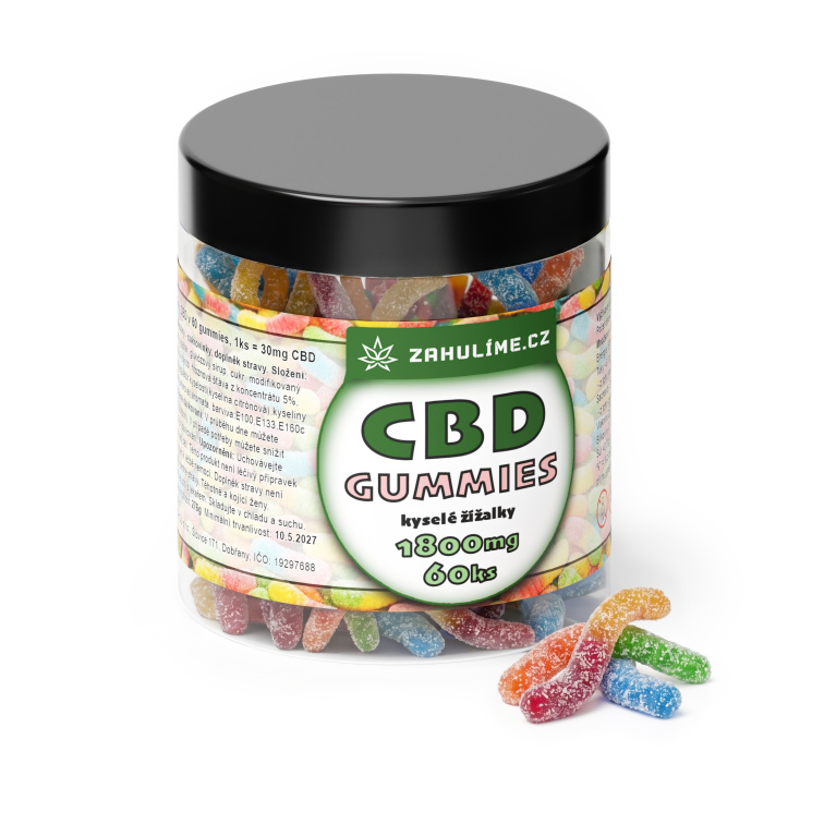 CBD Kyselé Žížalky 120ks (3600mg)