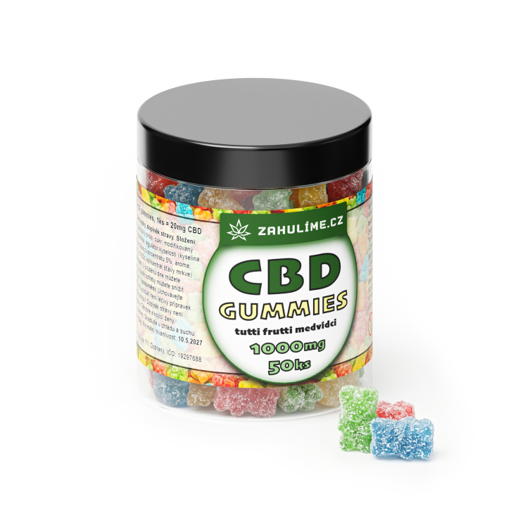 CBD Tutti Frutti Medvídci 50ks (1000mg)