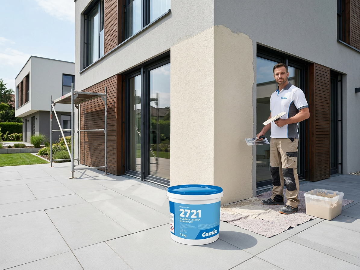 Omítka silikon Cemix 2721 - 25 kg zatíraná 2 mm