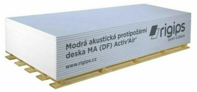 Deska sádrokartonová akustická Rigips MA (DF) Activ'Air 2 000×1 250×12,5 mm