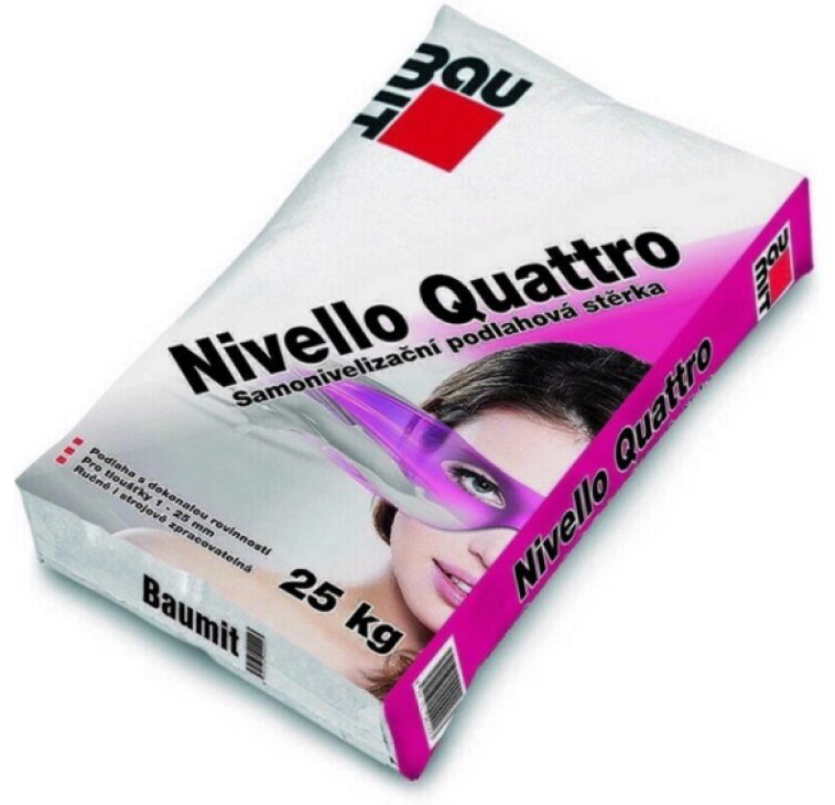 Stěrka samonivelační Baumit Nivello Quattro – 25kg
