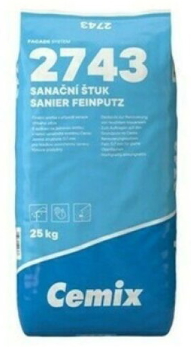 Omítka sanační štuková Cemix 2743 – 25 kg