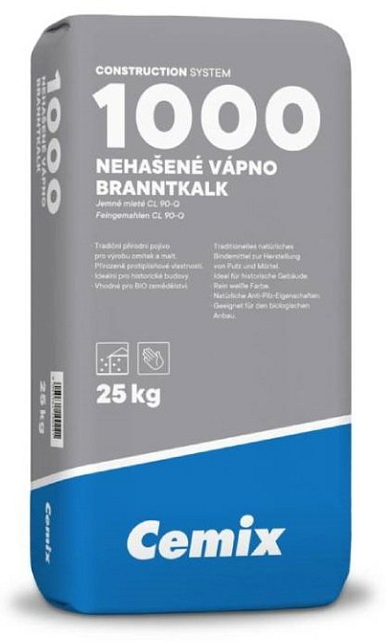 Vápno nehašené 25kg