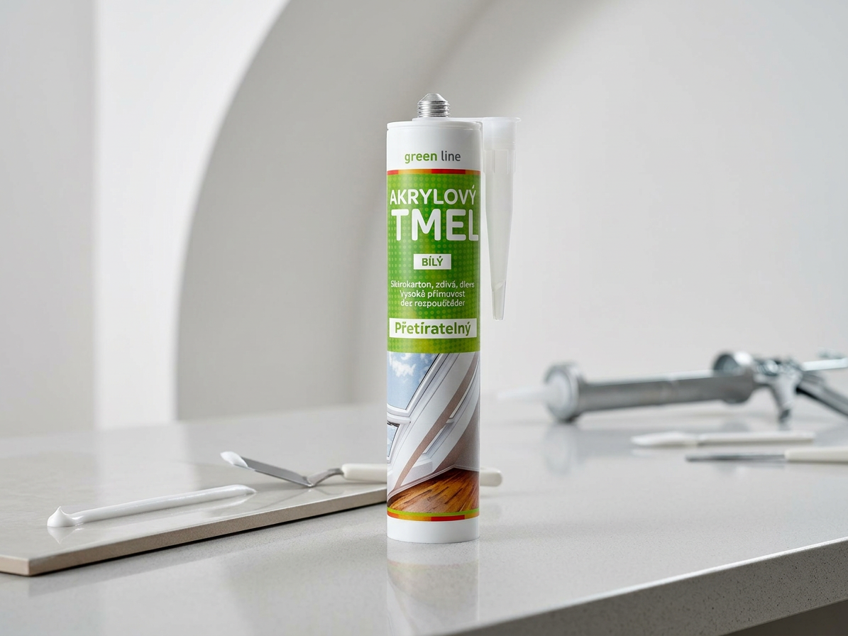 Akrylový tmel bílý 280 ml Green Line přetíratelný