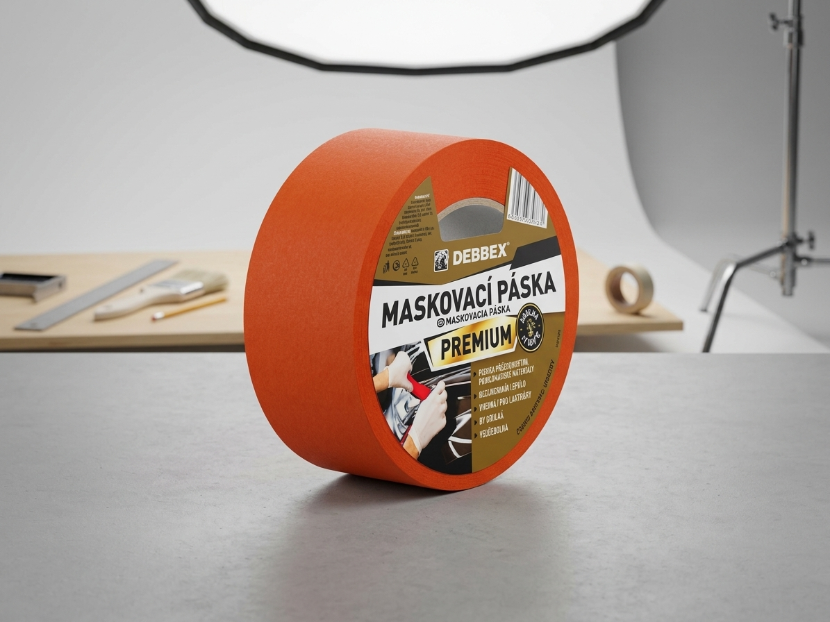 Maskovací páska Premium 100 °C 50 mm x 50 m oranžová