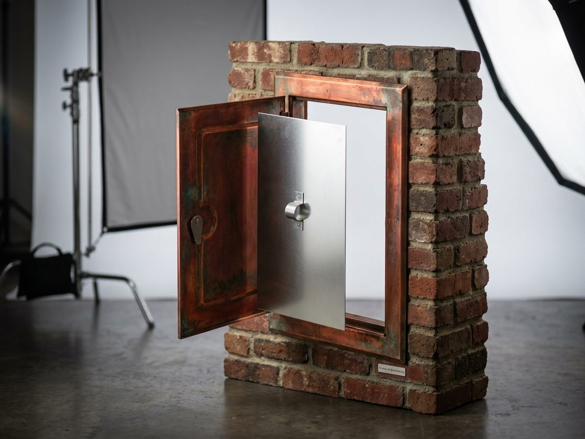 Komínová dvířka 140x140mm antická měď