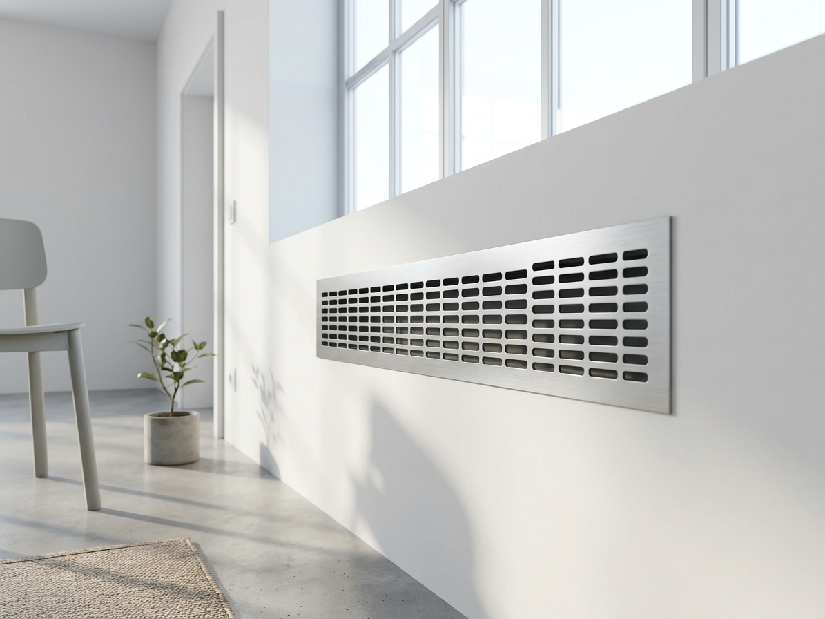 Mřížka větrací bez síťoviny ALU 480x60mm bílá