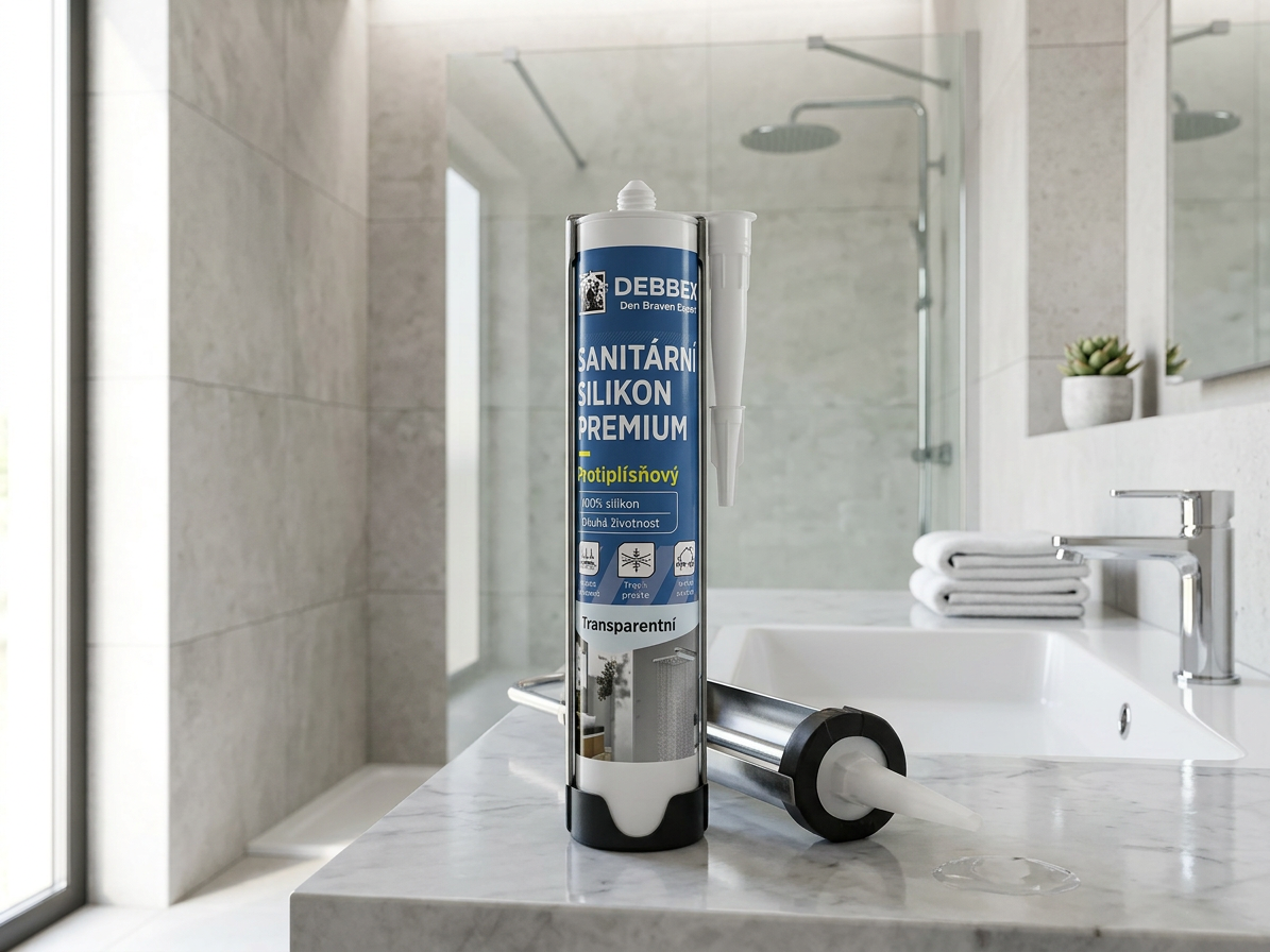 Silikon sanitární Den Braven PREMIUM transparent 280 ml