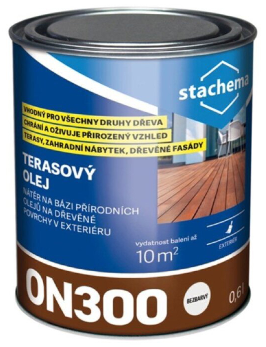 Olej terasový Stachema ON300 bezbarvý 0,6 l