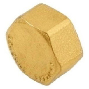 Víčko mosazné 1" F