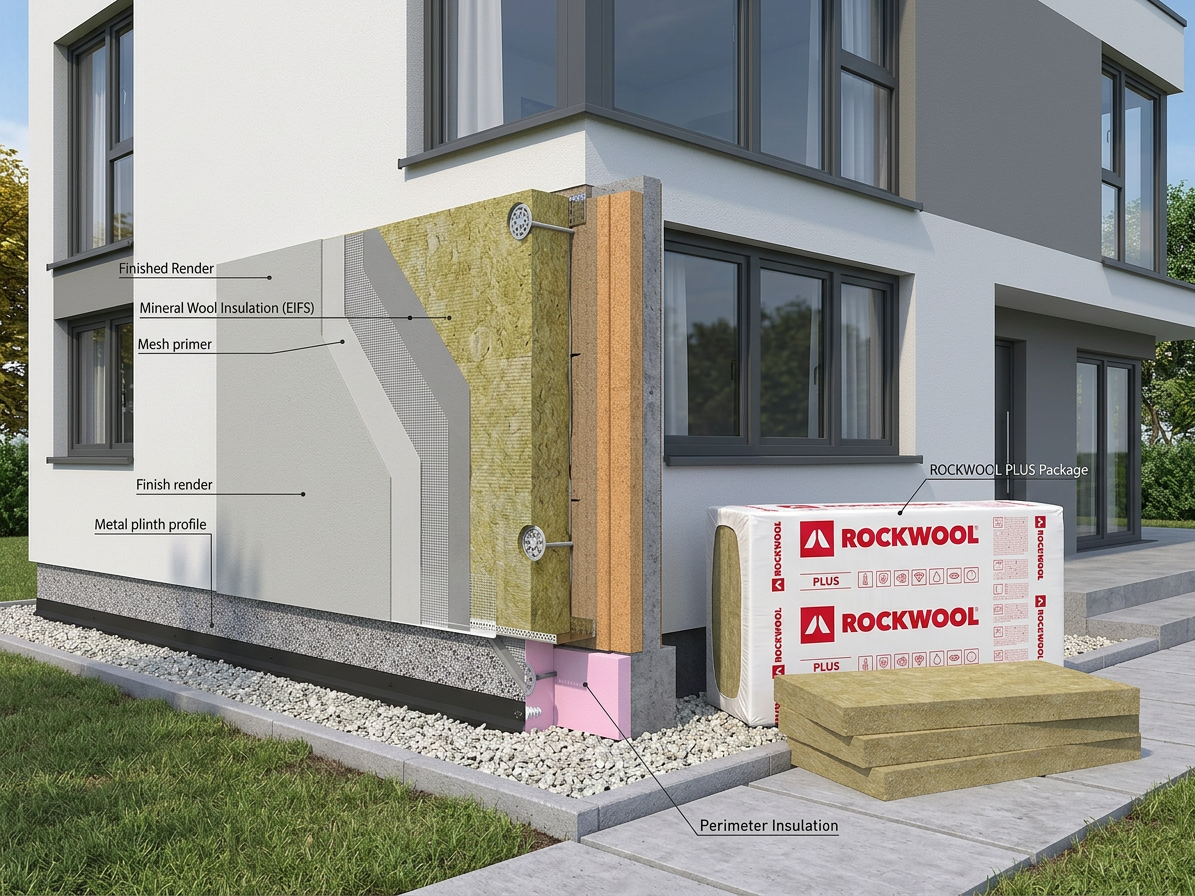 Tepelná izolace Rockwool Frontrock Plus 80 mm (3 m²/bal.)