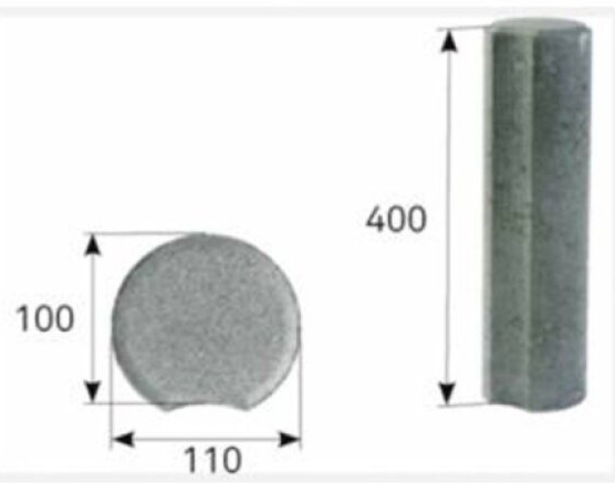 Palisáda betonová BEST RONDELA přírodní 110×100×400 mm