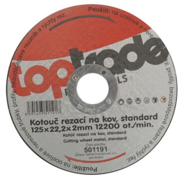 Kotouč řezný na kov 125 x 2 mm