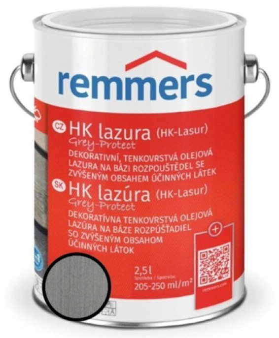 Lazura tenkovrstvá HK Lazura Grey Protect platinová 2,5 l