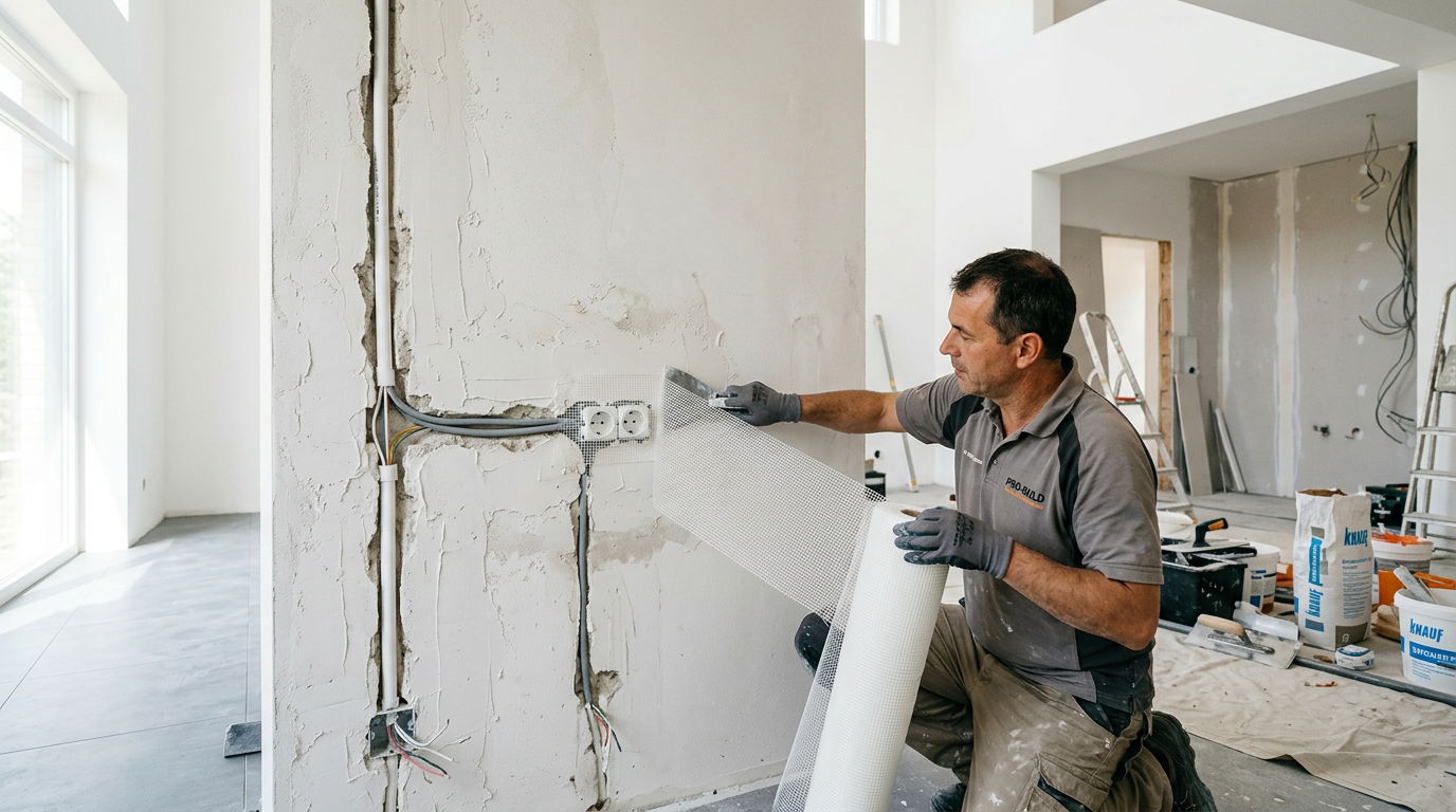 Armovací tkanina (perlinka) a její využití ve stavebnictví