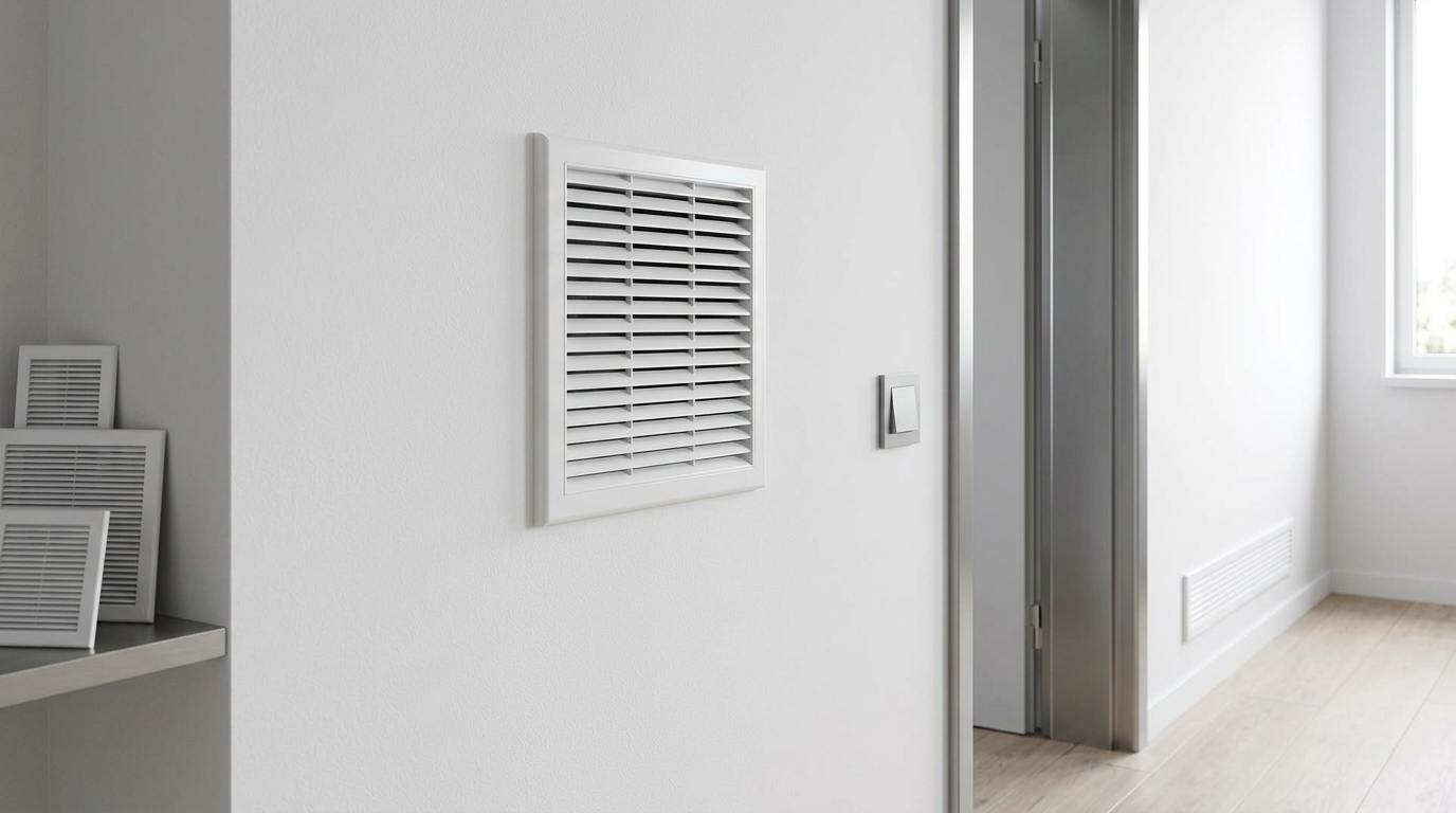 Mřížka větrací s rámem a síťovinou 300x300mm bílá