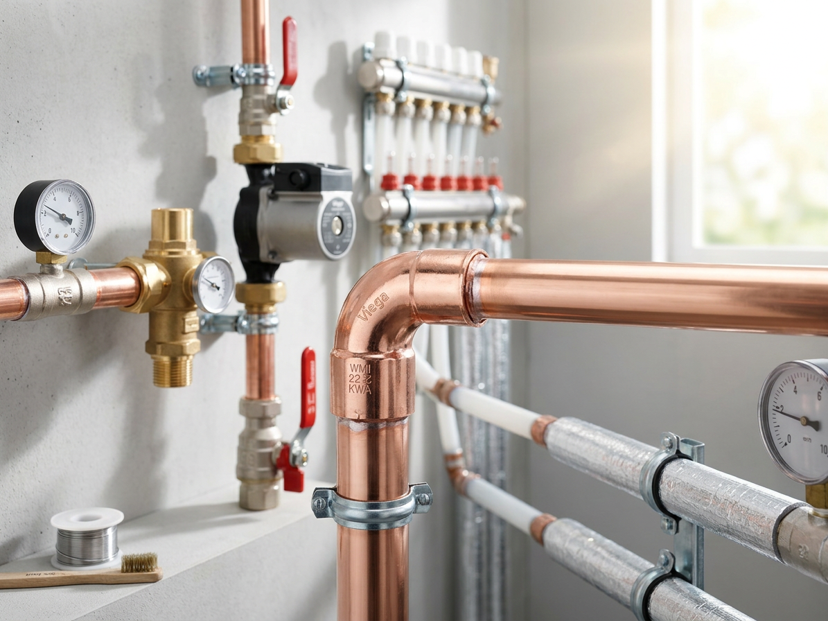 Koleno 90° pájecí Sanha Cu 5090 - 18 mm FF