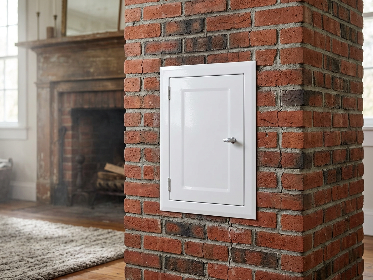 Komínová dvířka 140x140mm bílá