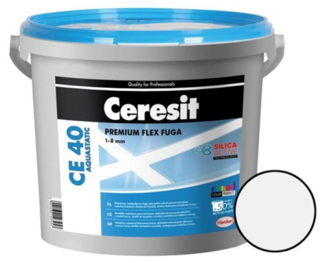 Hmota spárovací Ceresit CE 40 Aquastatic bílá 2 kg