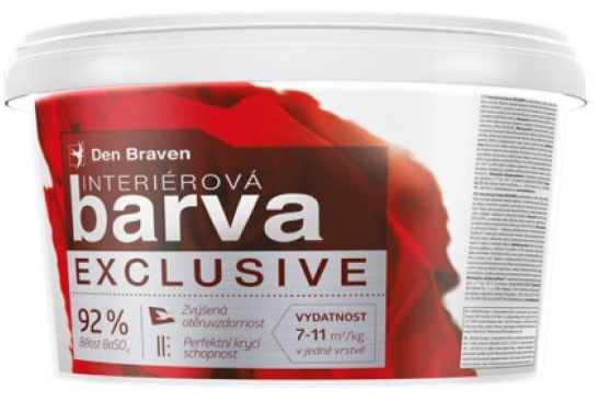 Barva interiérová bílá EXCLUSIVE Den Braven 15 kg