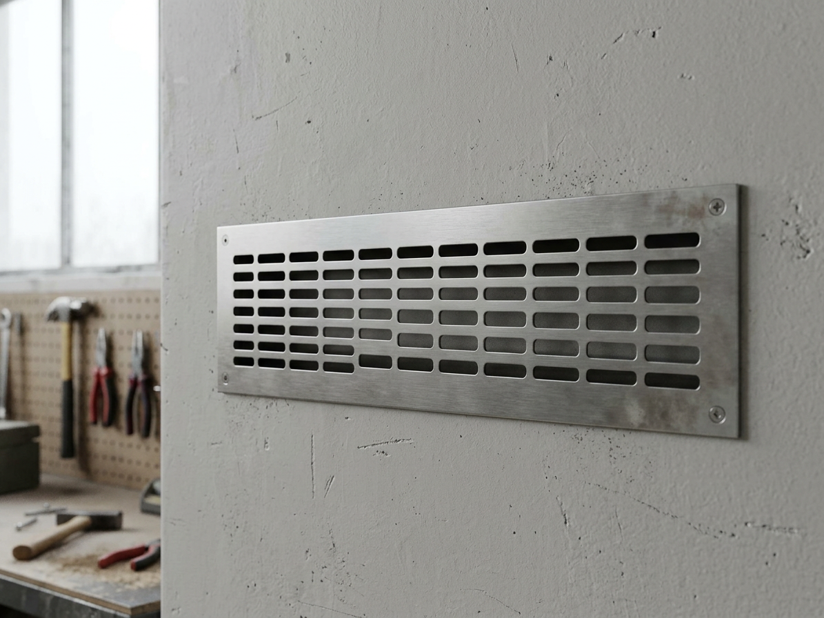 Mřížka větrací bez síťoviny ALU 480x80mm bílá