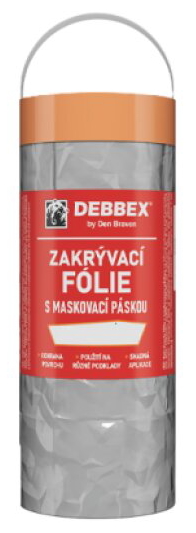 Zakrývací fólie s maskovací páskou 110 cm x 33 m