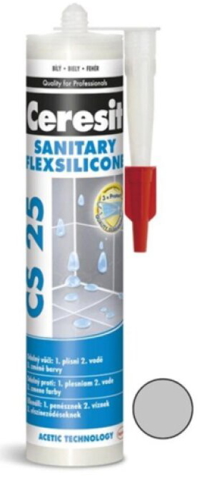 Tmel silikonový sanitární Ceresit CS 25 manhattan 280 ml