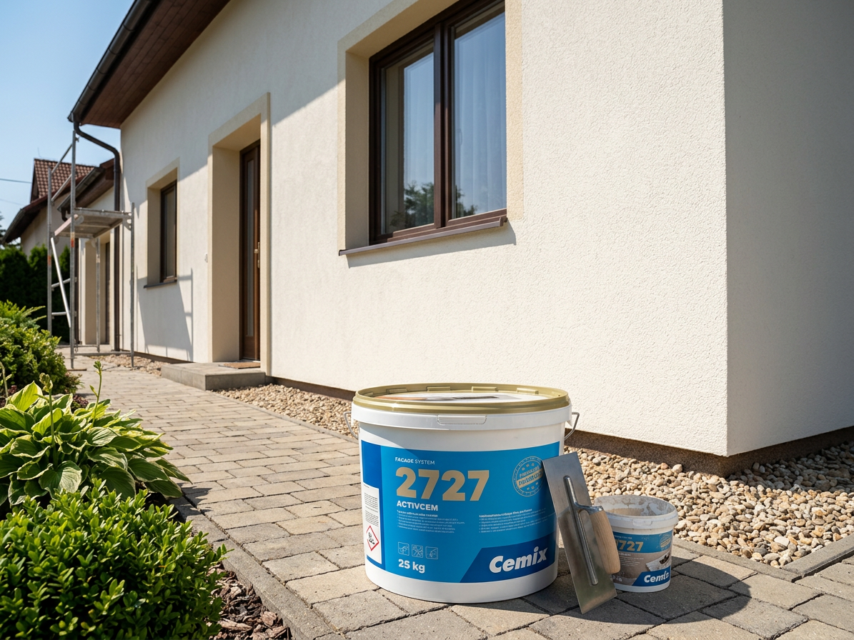 Omítka silikonová Cemix 2727 ActivCem - 25kg rýhovaná 2mm