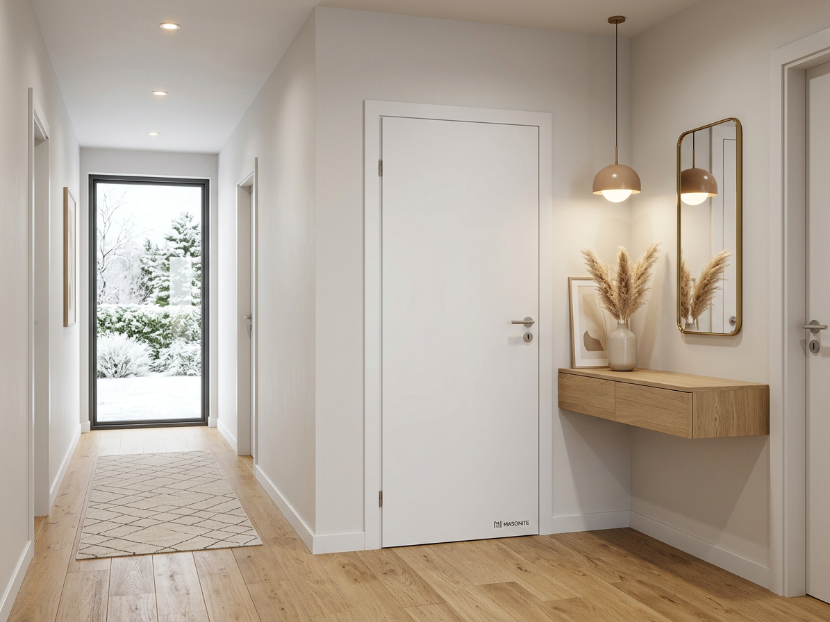 Dveře plné hladké Doornite voština bílé pravé 600 mm