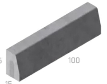 Obrubník silniční DITON 1000x150x25O mm přírodní