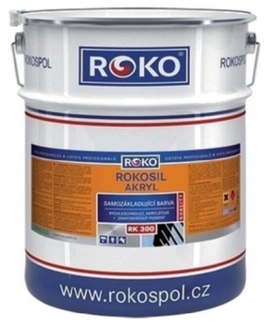 Barva samozákladující Rokosil akryl 3v1 RK 300 1999 černá 3 l