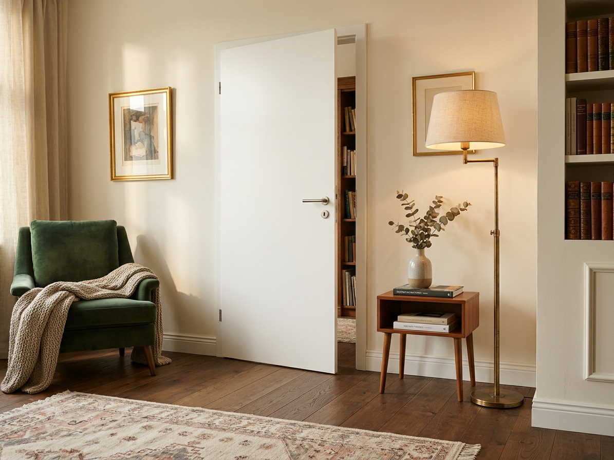 Dveře plné hladké Doornite voština bílé levé 600 mm