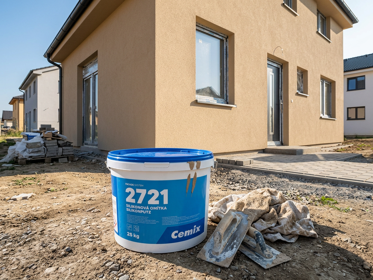 Omítka silikon Cemix 2721 - 25 kg rýhovaná 3 mm