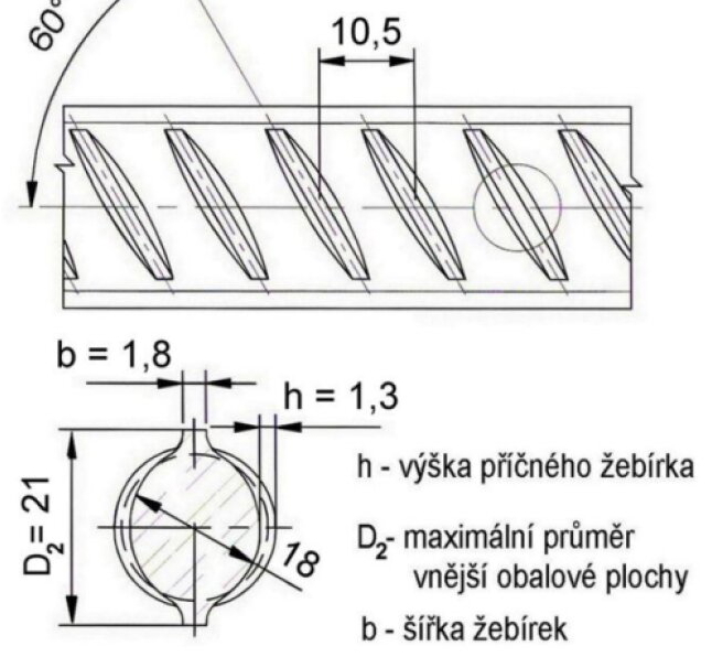 Tyč betonářská ocelová Ø 18 mm délka 6 m