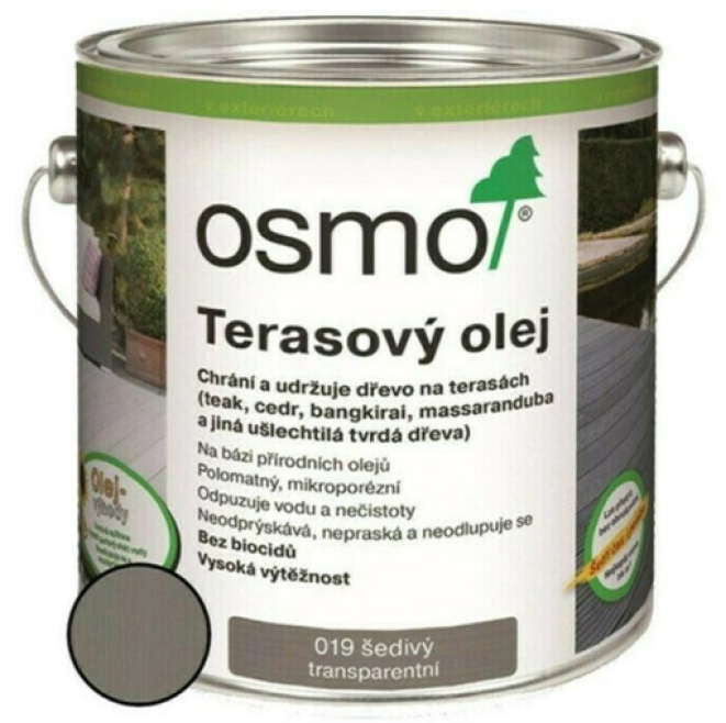 Olej terasový Osmo 019 šedý 2,5 l