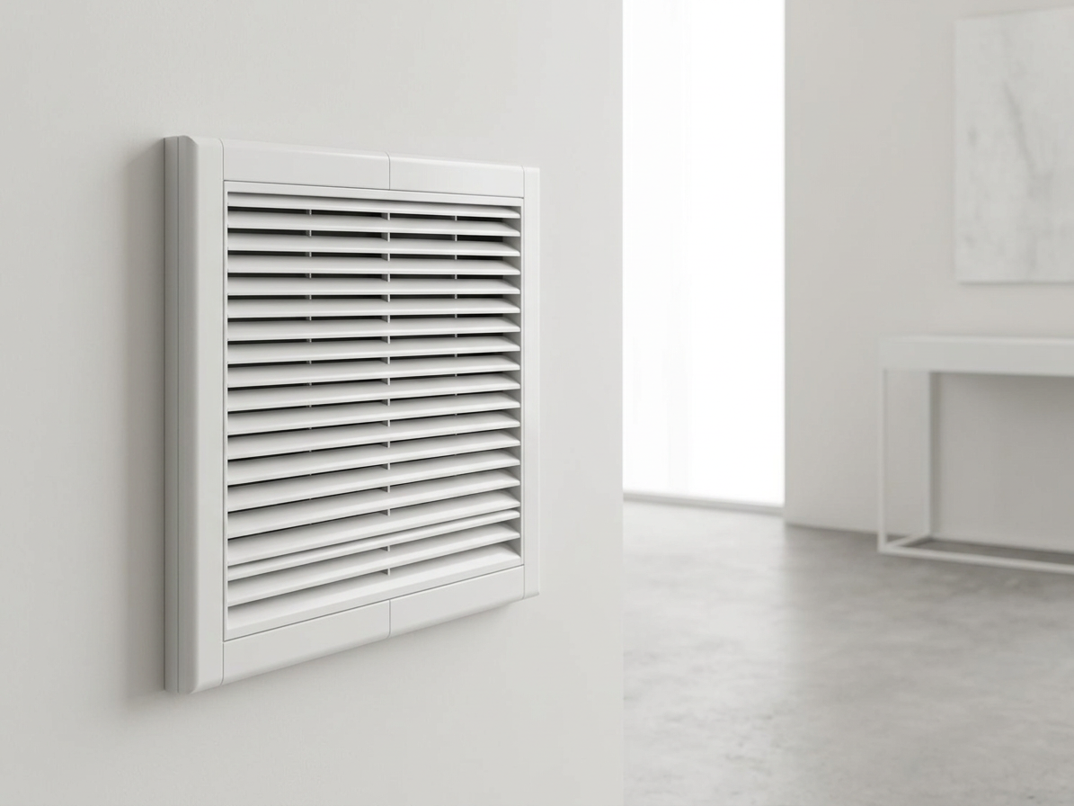 Mřížka větrací s rámem a síťovinou 150x150mm bílá