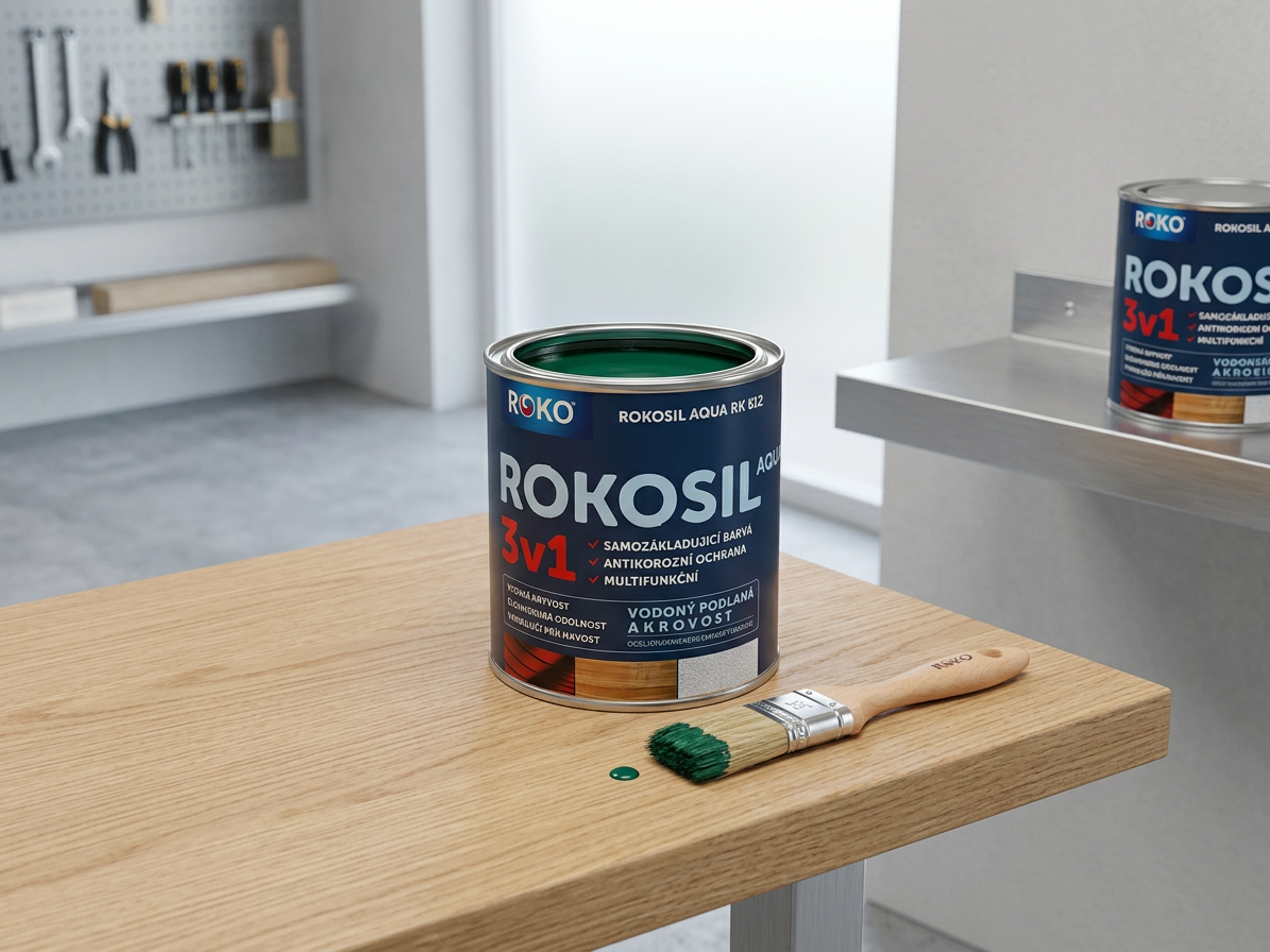 Barva samozákladující Rokosil Aqua 3v1 RK 612 5400 zelená tmavá 0,6 l